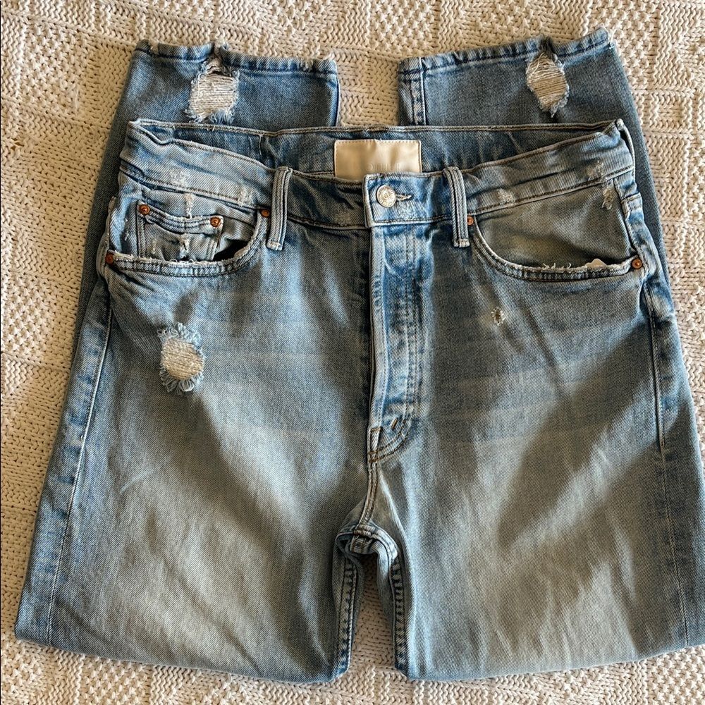MOTHER Superior Denim The Tomcat “The Confession” Distressed Jeans Sz 31 - Picture 3 of 15